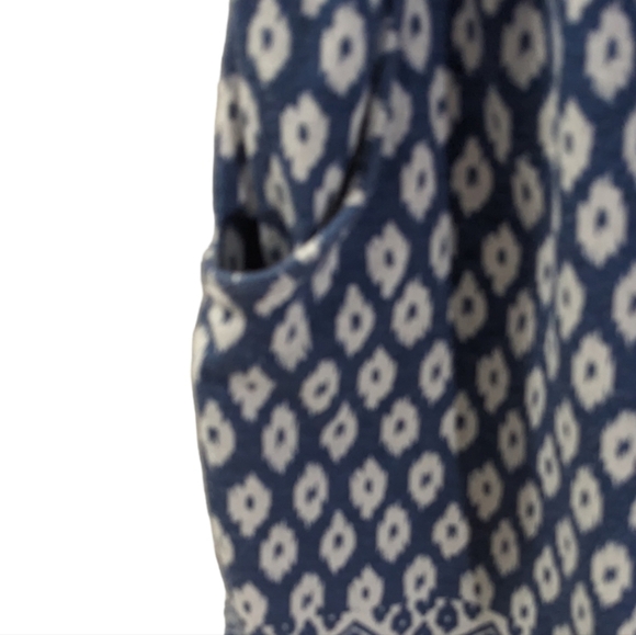 My style size small.  Strapless romper light weight blue  and white.gently worn. - Picture 5 of 5